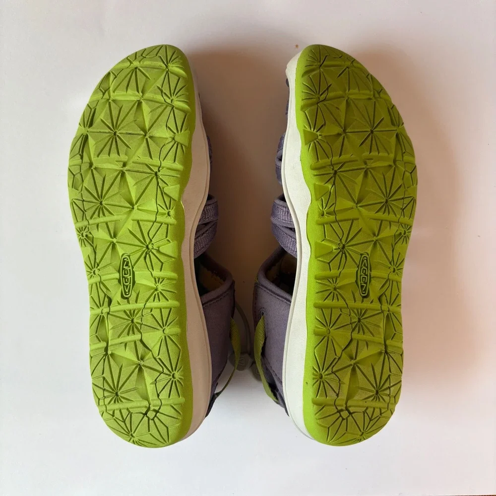 Keen Kids' Moxie Water‎ Sandals Purple Green Athletic Shoes Size 3 Youth Water